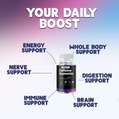 Blueberry Flavor Caffeine Energy Gummies,MY SHOP,