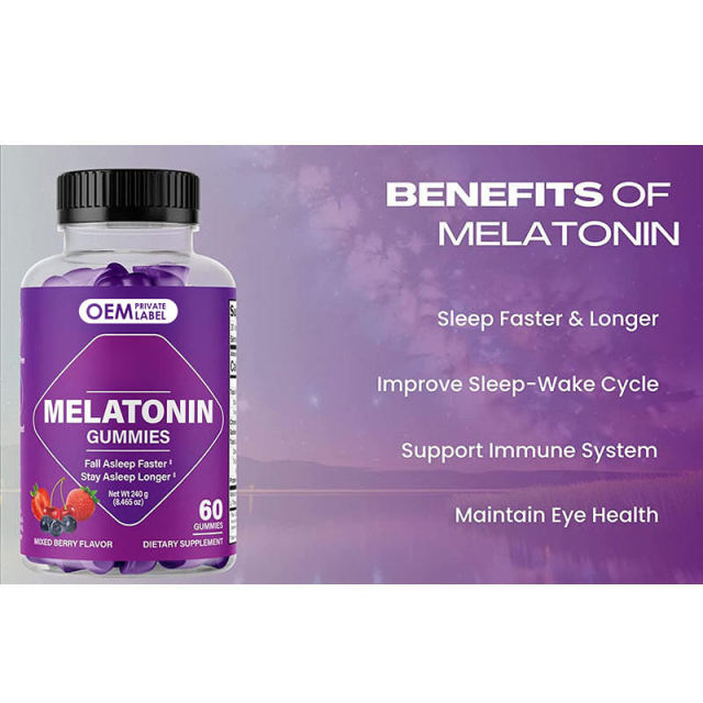Mixed Berry Flavor Melatonin Sleep Support Gummies,MY SHOP,Mixed Berry Flavor Melatonin Sleep Support Gummies