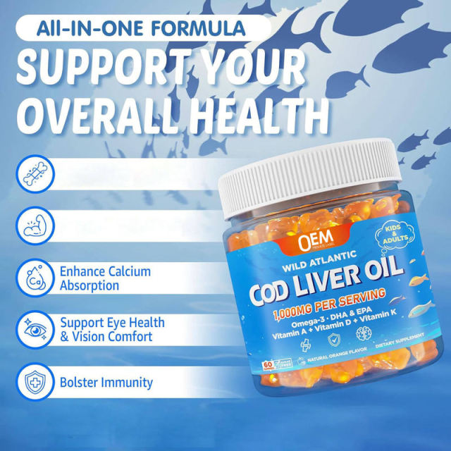 Kids & Adults Cod Liver Oil Bone Support Gummies,MY SHOP,Kids & Adults Cod Liver Oil Bone Support Gummies