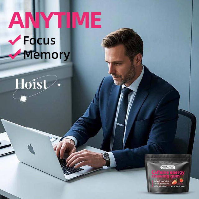Strawberry-flavored caffeine gum,MY SHOP,Strawberry-flavored caffeine gum