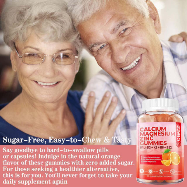 Calcium Magnesium Zinc with D3 K2 B6 B12 Gummies,MY SHOP,Calcium Magnesium Zinc with D3 K2 B6 B12 Gummies
