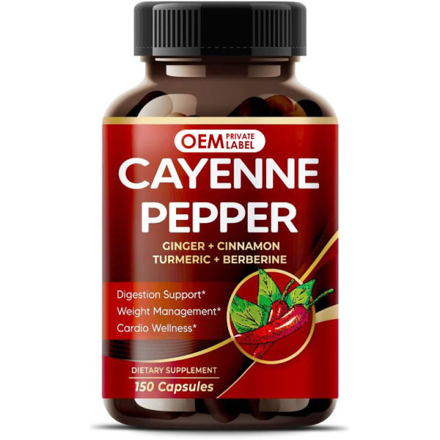 5-in-1 Cayenne Pepper Ginger Turmeric Capsule Supplement,MY SHOP,5-in-1 Cayenne Pepper Ginger Turmeric Capsule Supplement