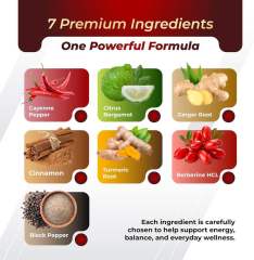 5-in-1 Cayenne Pepper Ginger Turmeric Capsule Supplement,MY SHOP,5-in-1 Cayenne Pepper Ginger Turmeric Capsule Supplement