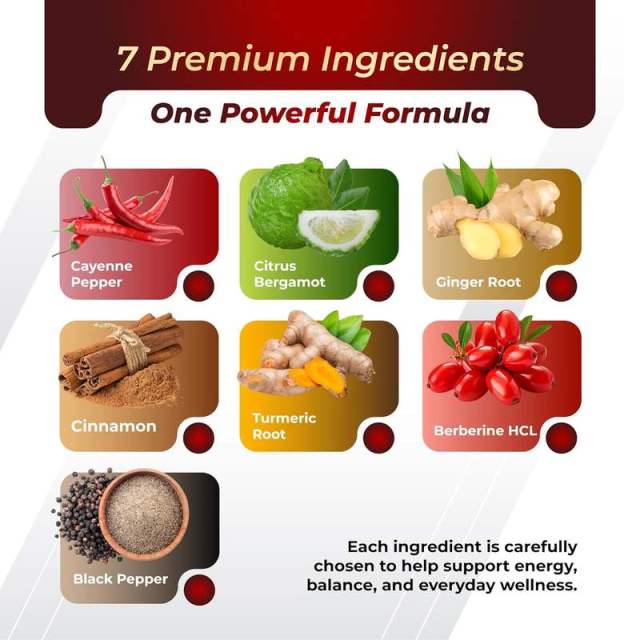 5-in-1 Cayenne Pepper Ginger Turmeric Capsule Supplement,MY SHOP,5-in-1 Cayenne Pepper Ginger Turmeric Capsule Supplement