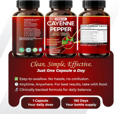 5-in-1 Cayenne Pepper Ginger Turmeric Capsule Supplement,MY SHOP,5-in-1 Cayenne Pepper Ginger Turmeric Capsule Supplement
