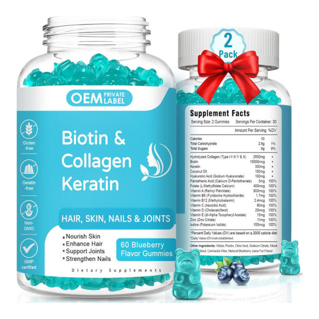 Hair, Skin, Nails & Joints Support Biotin Collagen Gummies,MY SHOP,Hair, Skin, Nails & Joints Support Biotin Collagen Gummies