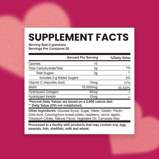 Biotin 10,000 mcg with Collagen & Keratin Gummies,MY SHOP,Biotin 10,000 mcg with Collagen & Keratin Gummies