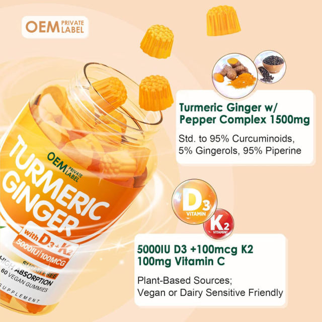 Ultra High Absorption Turmeric Ginger D3 K2 Gummies,MY SHOP,Ultra High Absorption Turmeric Ginger D3 K2 Gummies