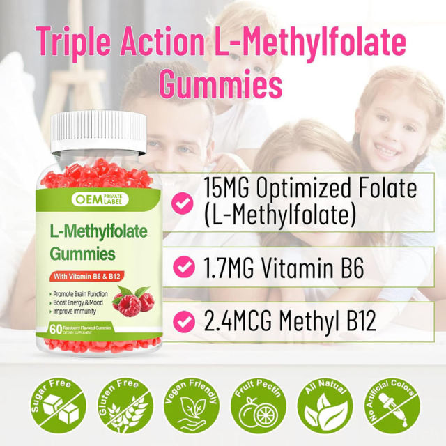 L-Methylfolate Brain Function & Energy Support Gummies,MY SHOP,L-Methylfolate Brain Function & Energy Support Gummies