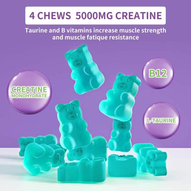 Vegan Creatine Monohydrate Muscle Growth & Strength Gummies,MY SHOP,Vegan Creatine Monohydrate Muscle Growth & Strength Gummies