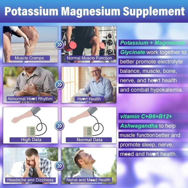 Potassium Magnesium Muscle Function & Sleep Support Gummies,MY SHOP,Potassium Magnesium Muscle Function & Sleep Support Gummies