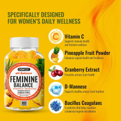 Sugar-Free Vegan Feminine Balance Vaginal Flora Support Gummies,MY SHOP,Sugar-Free Vegan Feminine Balance Vaginal Flora Support Gummies