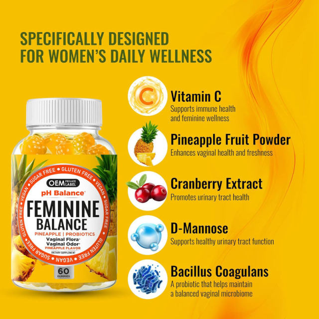 Sugar-Free Vegan Feminine Balance Vaginal Flora Support Gummies,MY SHOP,Sugar-Free Vegan Feminine Balance Vaginal Flora Support Gummies