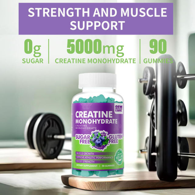 Vegan Creatine Monohydrate Muscle Growth & Strength Gummies,MY SHOP,Vegan Creatine Monohydrate Muscle Growth & Strength Gummies