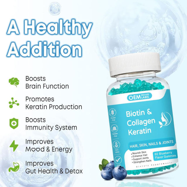 Hair, Skin, Nails & Joints Support Biotin Collagen Gummies,MY SHOP,Hair, Skin, Nails & Joints Support Biotin Collagen Gummies