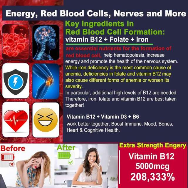 Methyl B12 5000mcg with Iron, L-5-MTHF, B6 & D3 Gummies,MY SHOP,Methyl B12 5000mcg with Iron, L-5-MTHF, B6 & D3 Gummies