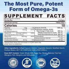 Antarctic Krill Oil 1200mg with B12, D3, K2, CoQ10  Supplement,MY SHOP,Antarctic Krill Oil 1200mg with B12, D3, K2, CoQ10  Supplement