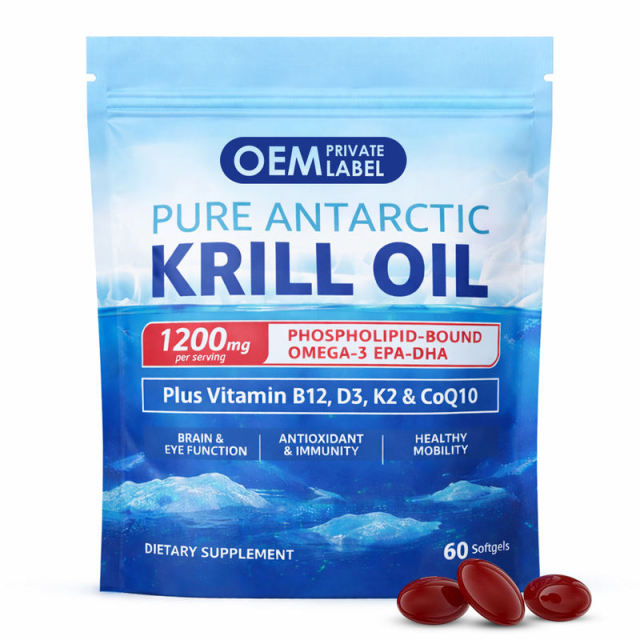 Antarctic Krill Oil 1200mg with B12, D3, K2, CoQ10  Supplement,MY SHOP,Antarctic Krill Oil 1200mg with B12, D3, K2, CoQ10  Supplement