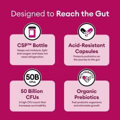 Women's Probiotic 50B CFU with Prebiotics Capsule Supplement,MY SHOP,Women's Probiotic 50B CFU with Prebiotics Capsule Supplement