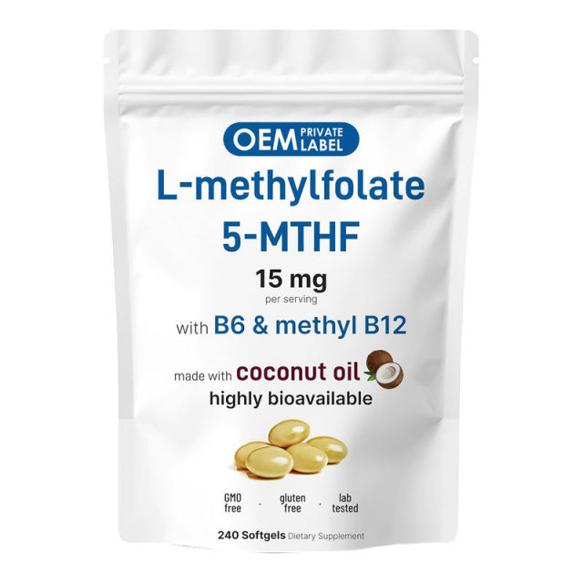 L-Methylfolate 15mg Softgels with B12 & B6  Supplement,MY SHOP,L-Methylfolate 15mg Softgels with B12 & B6  Supplement