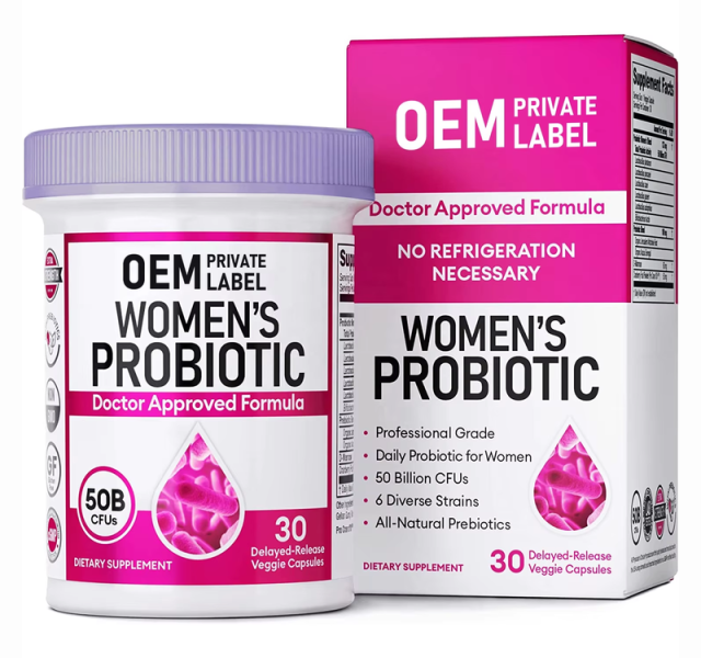 Women's Probiotic 50B CFU with Prebiotics Capsule Supplement,MY SHOP,Women's Probiotic 50B CFU with Prebiotics Capsule Supplement