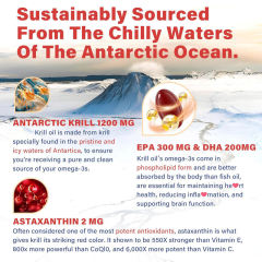 Antarctic Krill Oil 1200mg with B12, D3, K2, CoQ10  Supplement,MY SHOP,Antarctic Krill Oil 1200mg with B12, D3, K2, CoQ10  Supplement