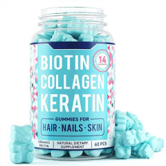Biotin Collagen Keratin Gummies with 14 Nutrients Hair Skin Nails Support 60 Count,MY SHOP,Biotin Collagen Keratin Gummies with 14 Nutrients Hair Skin Nails Support 60 Count