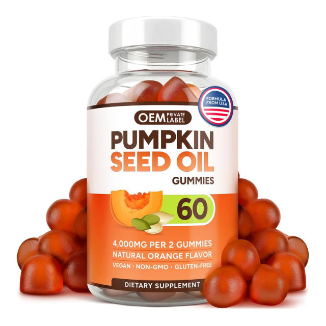 Pumpkin Seed Oil Gummies 4000mg Per 2 Gummies Vegan Non-GMO Gluten-Free 60 Count,MY SHOP,Pumpkin Seed Oil Gummies 4000mg Per 2 Gummies Vegan Non-GMO Gluten-Free 60 Count