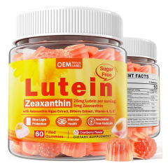 Lutein & Zeaxanthin Gummies with Astaxanthin Bilberry Extract Vitamin A C E Sugar Free Cranberry Flavor 60 Count,MY SHOP,Lutein & Zeaxanthin Gummies with Astaxanthin Bilberry Extract Vitamin A C E Sugar Free Cranberry Flavor 60 Count