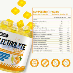Electrolyte Gummies with Multivitamin Multimineral Magnesium Citrate Boost Stamina Energy Production 90 Gummies,MY SHOP,Electrolyte Gummies with Multivitamin Multimineral Magnesium Citrate Boost Stamina Energy Production 90 Gummies