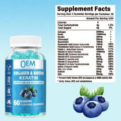 Collagen Biotin Keratin Gummies Blueberry Flavor Vegan Hair Growth Nail Strength Skin Glow Joint Support 60 Gummies,MY SHOP,Collagen Biotin Keratin Gummies Blueberry Flavor Vegan Hair Growth Nail Strength Skin Glow Joint Support 60 Gummies