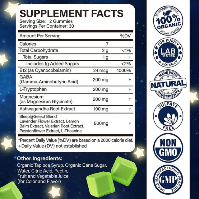 Sleep Gummies Natural Deep Sleep Support Melatonin Free with GABA Magnesium Ashwagandha for Adults 60 Gummies,MY SHOP,Sleep Gummies Natural Deep Sleep Support Melatonin Free with GABA Magnesium Ashwagandha for Adults 60 Gummies