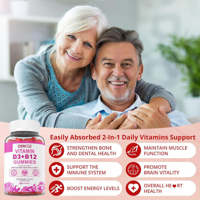 Vitamin D3 + B12 Gummies Sugar Free Mixed Berry Flavor 5000IU D3 1000mcg B12 Immune Energy Support 60 Gummies,MY SHOP,Vitamin D3 + B12 Gummies Sugar Free Mixed Berry Flavor 5000IU D3 1000mcg B12 Immune Energy Support 60 Gummies