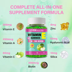 Vitamin E Gummies Sugar Free 7 in 1 for Women Antioxidant Skin Hair Health Immune Support 60 Count,MY SHOP,Vitamin E Gummies Sugar Free 7 in 1 for Women Antioxidant Skin Hair Health Immune Support 60 Count