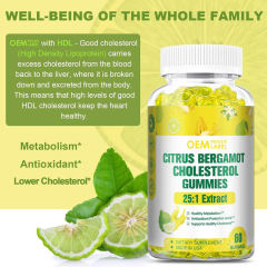 Citrus Bergamot Cholesterol Gummies 25:1 Extract Healthy Metabolism Antioxidant Support 60 Count,MY SHOP,Citrus Bergamot Cholesterol Gummies 25:1 Extract Healthy Metabolism Antioxidant Support 60 Count