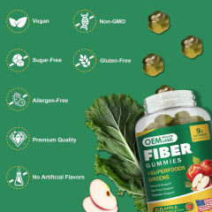 Fiber Gummies 9g Fiber Apple Flavor with Superfoods Greens Immune Support 60 Gummies,MY SHOP,Fiber Gummies 9g Fiber Apple Flavor with Superfoods Greens Immune Support 60 Gummies