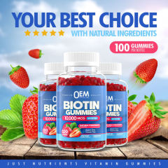 Biotin Gummies 10,000 mcg Per Serving Natural Strawberry Flavor Gluten Free Gelatin Free 100 Count,MY SHOP,Biotin Gummies 10,000 mcg Per Serving Natural Strawberry Flavor Gluten Free Gelatin Free 100 Count