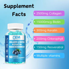 Collagen Biotin Keratin Gummies Blueberry Flavor Vegan Hair Growth Nail Strength Skin Glow Joint Support 60 Gummies,MY SHOP,Collagen Biotin Keratin Gummies Blueberry Flavor Vegan Hair Growth Nail Strength Skin Glow Joint Support 60 Gummies