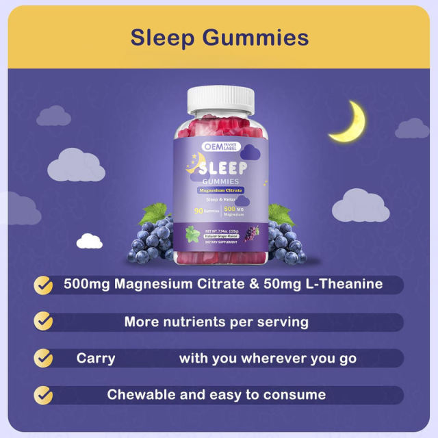 Sleep Gummies with Magnesium Citrate 500mg Natural Grape Flavor Sleep & Relax Support 90 Count,MY SHOP,Sleep Gummies with Magnesium Citrate 500mg Natural Grape Flavor Sleep & Relax Support 90 Count