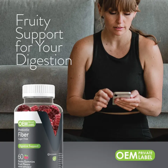 Prebiotic Fiber Gummies Sugar Free Pectin Fruit Flavors Kosher Digestive Support 60 Count,MY SHOP,Prebiotic Fiber Gummies Sugar Free Pectin Fruit Flavors Kosher Digestive Support 60 Count