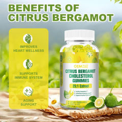 Citrus Bergamot Cholesterol Gummies 25:1 Extract Healthy Metabolism Antioxidant Support 60 Count,MY SHOP,Citrus Bergamot Cholesterol Gummies 25:1 Extract Healthy Metabolism Antioxidant Support 60 Count