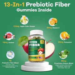 Fiber Gummies 9g Fiber Apple Flavor with Superfoods Greens Immune Support 60 Gummies,MY SHOP,Fiber Gummies 9g Fiber Apple Flavor with Superfoods Greens Immune Support 60 Gummies