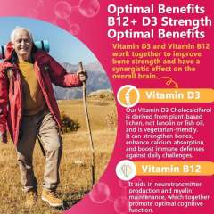 Vitamin B12 Gummies 10000mcg Methylcobalamin Form Pineapple Flavor Energy Support 60 Gummies,MY SHOP,Vitamin B12 Gummies 10000mcg Methylcobalamin Form Pineapple Flavor Energy Support 60 Gummies
