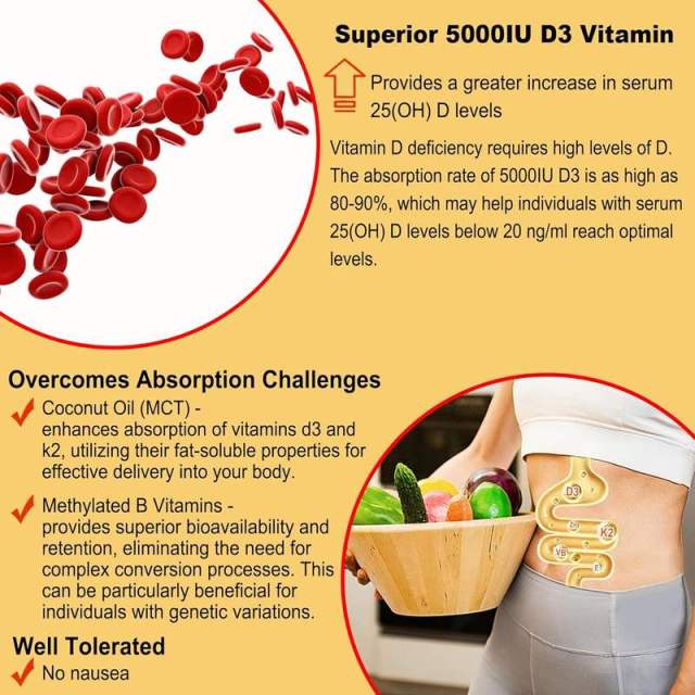 Vitamin D3 + K2 Gummies with B6 B9 Methyl B12 Vitamin E Zinc Sugar Free Peach Flavor 60 Gummies,MY SHOP,Vitamin D3 + K2 Gummies with B6 B9 Methyl B12 Vitamin E Zinc Sugar Free Peach Flavor 60 Gummies
