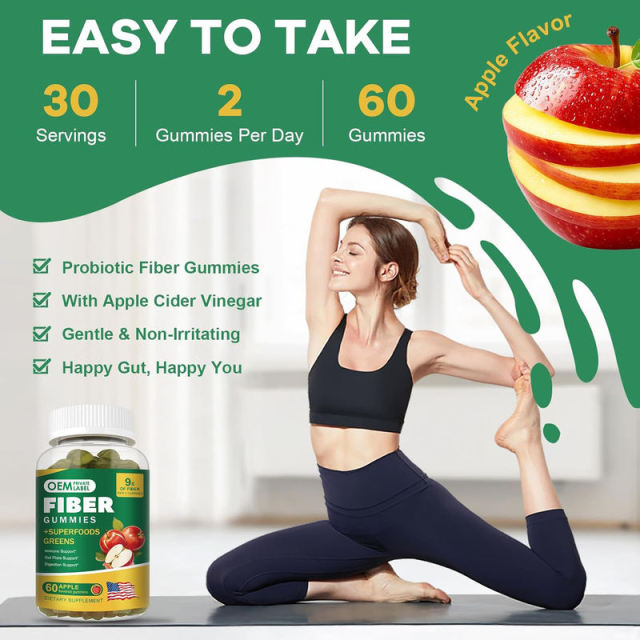 Fiber Gummies 9g Fiber Apple Flavor with Superfoods Greens Immune Support 60 Gummies,MY SHOP,Fiber Gummies 9g Fiber Apple Flavor with Superfoods Greens Immune Support 60 Gummies
