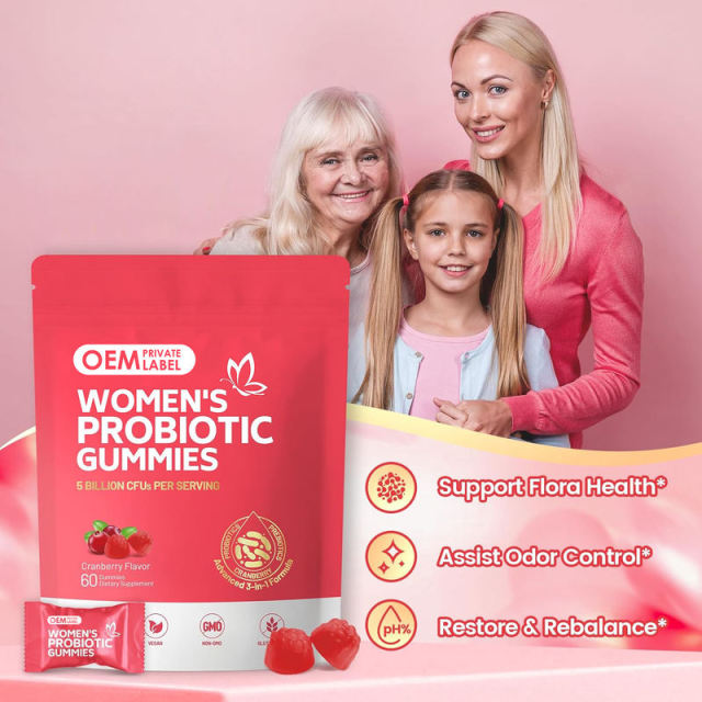 Women's Probiotic Gummies 3-in-1 Formula Probiotics Prebiotics Cranberry 5 Billion CFUs No Sugar Vegan 60 Count,MY SHOP,Women's Probiotic Gummies 3-in-1 Formula Probiotics Prebiotics Cranberry 5 Billion CFUs No Sugar Vegan 60 Count