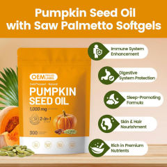 OEM Pumpkin Seed Oil 1000mg  Cold-Pressed Softgels,MY SHOP,OEM Cold-Pressed Pumpkin Seed Oil 1000mg Softgels | Private Label 2-in-1 Supplement Manufacturer