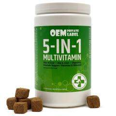 OEM Private Label 5-in-1 Multivitamin Soft Chews for Dogs, 120 Count,MY SHOP,OEM Private Label 5-in-1 Multivitamin Soft Chews for Dogs, 120 Count