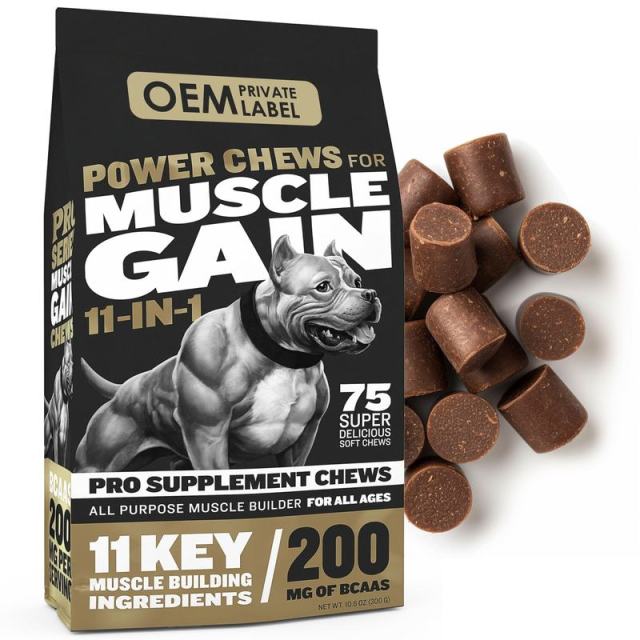 Custom Private Label Pro Series 11-in-1 Muscle Gain Chews for Dogs,MY SHOP,Custom Private Label Pro Series 11-in-1 Muscle Gain Chews for Dogs