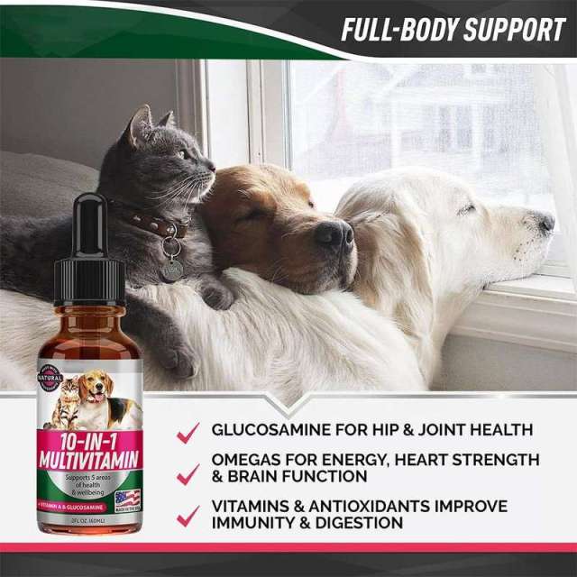 Wholesale OEM 10-in-1 Multivitamin Liquid Supplement for Canines & Felines,MY SHOP,1